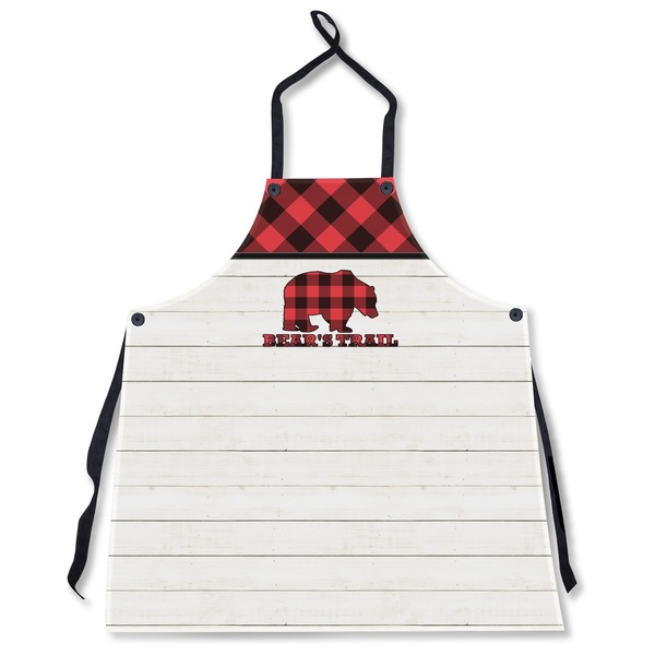 Custom Lumberjack Plaid Apron Without Pockets w/ Name or Text