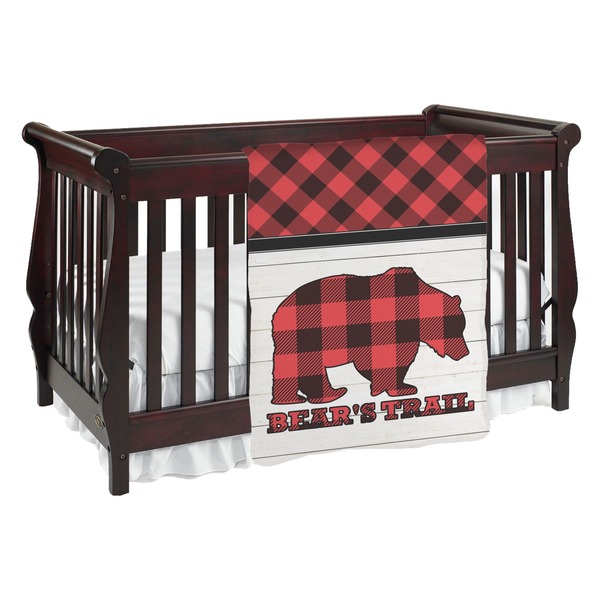 Custom Lumberjack Plaid Baby Blanket (Single Sided) (Personalized)