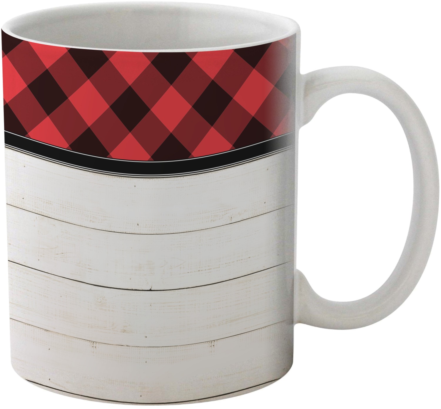 CafePress Buffalo Plaid Lumberjack Mug – 11 Oz Ceramic Coffee Mug, Dishwasher & Microwave Safe