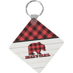 Lumberjack Plaid Diamond Plastic Keychain w/ Name or Text