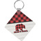 Lumberjack Plaid Diamond Plastic Keychain w/ Name or Text