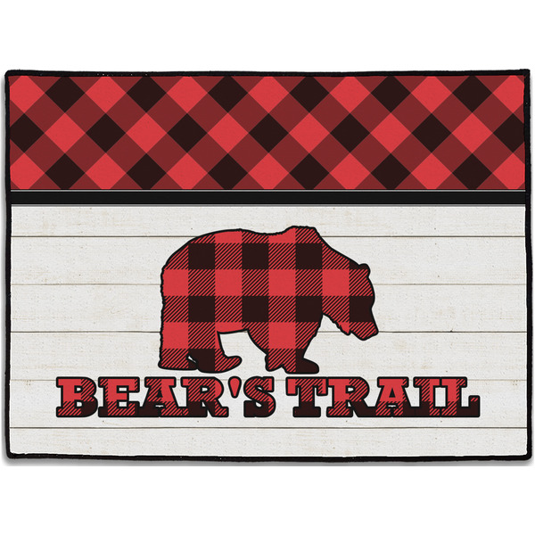 Custom Lumberjack Plaid Door Mat - 24"x18" (Personalized)