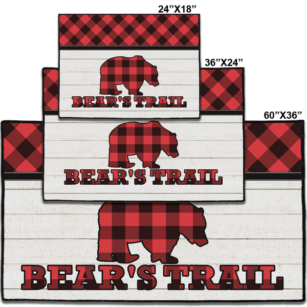 Lumberjack Plaid Personalized Door Mat - Group Parent IMF