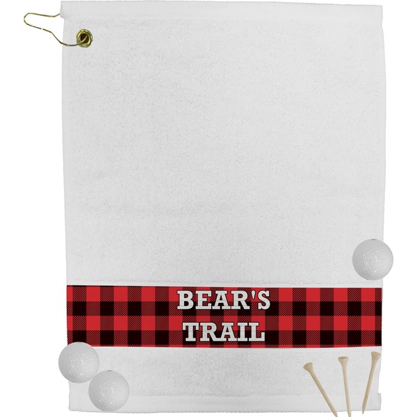 Custom Lumberjack Plaid Golf Bag Towel (Personalized)