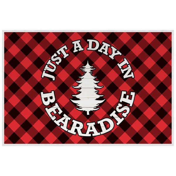 Lumberjack Plaid Personalized Placemat (Back)