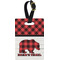 Lumberjack Plaid Plastic Luggage Tag - Rectangular w/ Name or Text