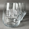 Lumberjack Plaid Stemless Wine Glasses (Set of 4) (Personalized)