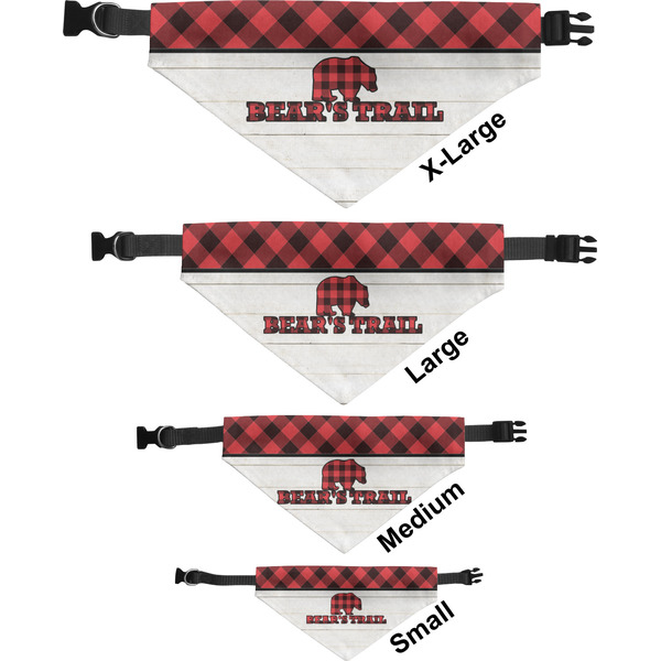 Lumberjack Plaid Pet Bandana Sizes