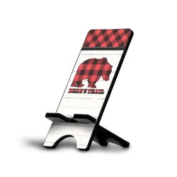 Lumberjack Plaid Cell Phone Stand (Small) (Personalized)