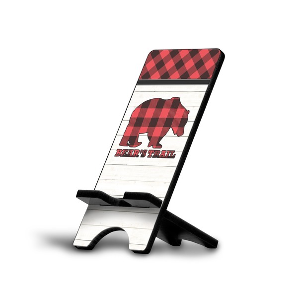 Custom Lumberjack Plaid Cell Phone Stand (Small) (Personalized)