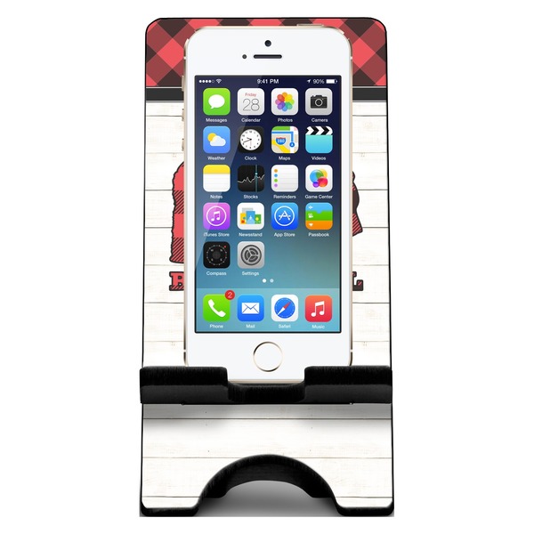 Lumberjack Plaid Phone Stand w/ Phone