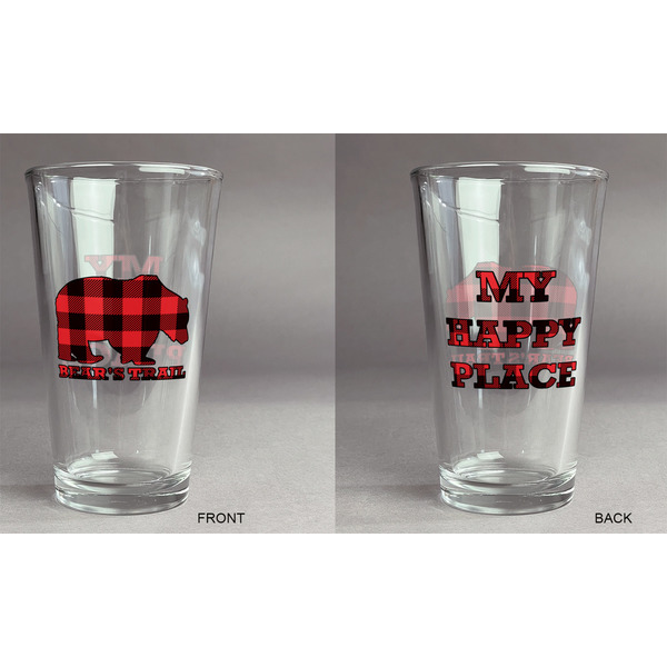 Lumberjack Plaid Pint Glass - Two Content - Approval
