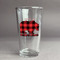 Lumberjack Plaid Pint Glass - Two Content - Front/Main