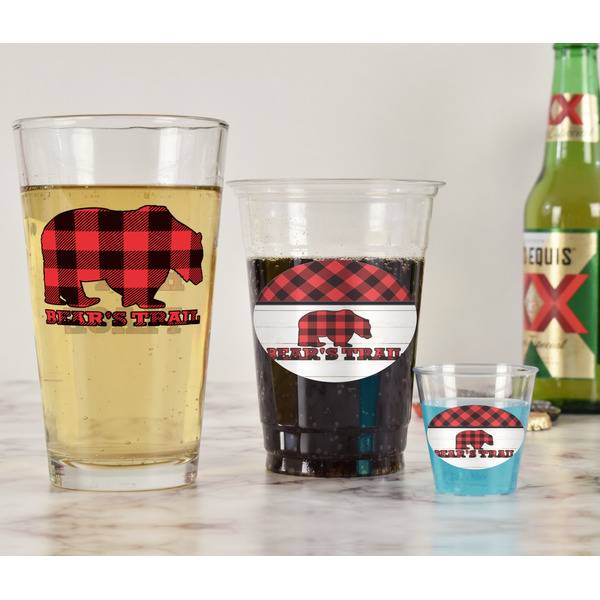 Lumberjack Plaid Pint Glass - Two Content - In Context