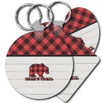 Lumberjack Plaid Plastic Keychain (Personalized)