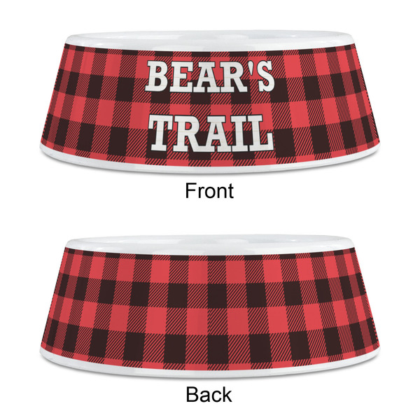 Lumberjack Plaid Plastic Pet Bowls - Medium - APPROVAL