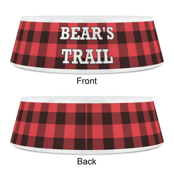 Lumberjack Plaid Plastic Pet Bowls - Small - APPROVAL