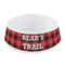 Lumberjack Plaid Plastic Dog Bowl - Small (Personalized)