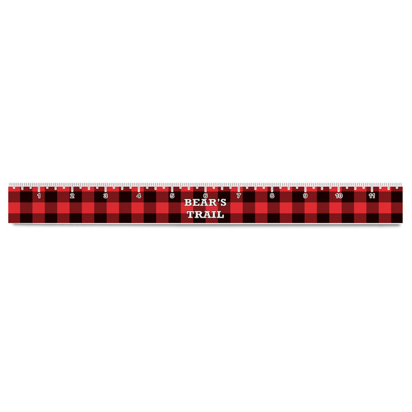 Lumberjack Plaid Plastic Ruler - 12" - FRONT