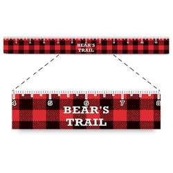 Lumberjack Plaid Plastic Ruler - 12" (Personalized)