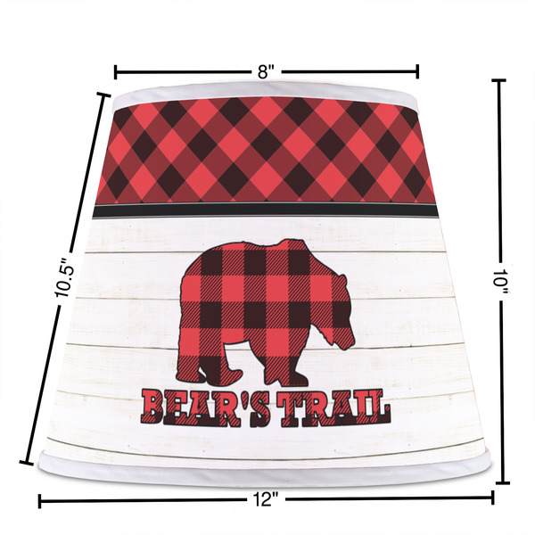 Lumberjack Plaid Poly Film Empire Lampshade - Dimensions