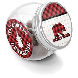Lumberjack Plaid Puppy Treat Jar (Personalized)
