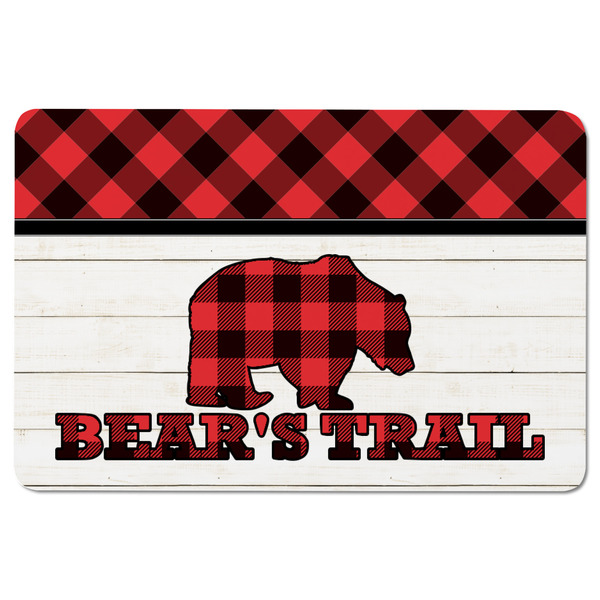 Lumberjack Plaid Rectangular Fridge Magnet - FRONT