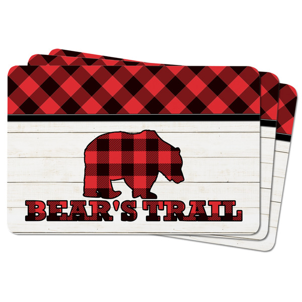 Lumberjack Plaid Rectangular Fridge Magnet - THREE