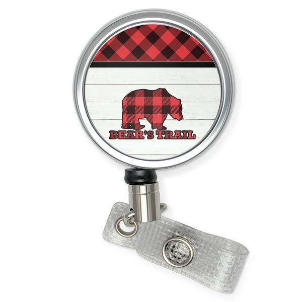 Custom Lumberjack Plaid Retractable Badge Reel (Personalized)