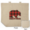Lumberjack Plaid Reusable Cotton Grocery Bag - Front & Back View
