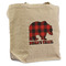 Lumberjack Plaid Reusable Cotton Grocery Bag - Front View