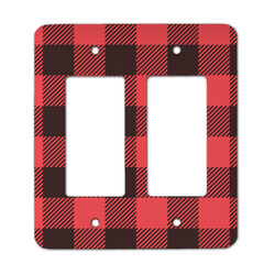 Lumberjack Plaid Rocker Style Light Switch Cover - Two Switch