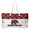 Lumberjack Plaid Large Tote Bag with Rope Handles (Personalized)