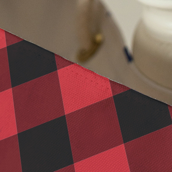 Lumberjack Plaid Large Rope Tote - Close Up View