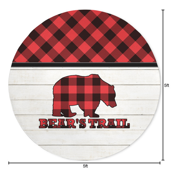 Lumberjack Plaid Round Area Rug - Size