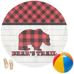 Lumberjack Plaid Round Beach Towel (Personalized)