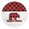 Lumberjack Plaid 5' Round Indoor Area Rug (Personalized)