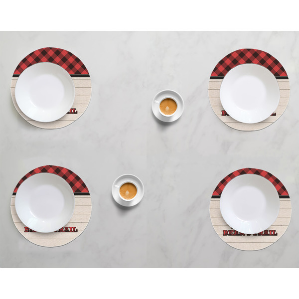 Lumberjack Plaid Round Linen Placemats - LIFESTYLE (set of 4)