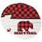Lumberjack Plaid Round Paper Coasters w/ Name or Text