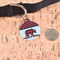 Lumberjack Plaid Round Pet ID Tag - Large - In Context