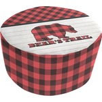 Lumberjack Plaid Round Pouf Ottoman (Personalized)