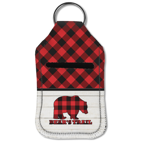 Lumberjack Plaid Sanitizer Holder Keychain - Small (Front Flat)