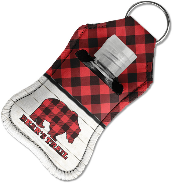 Lumberjack Plaid Sanitizer Holder Keychain - Small in Case