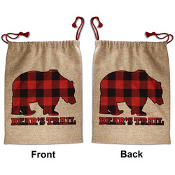 Lumberjack Plaid Santa Sack - Front & Back (Personalized)