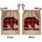Lumberjack Plaid Santa Bag - Front and Back