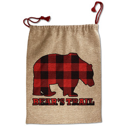Lumberjack Plaid Santa Sack - Front (Personalized)