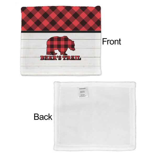 Lumberjack Plaid Security Blanket - Front & White Back View