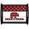 Lumberjack Plaid Black Wooden Tray - Large (Personalized)
