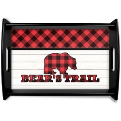 Lumberjack Plaid Wooden Tray (Personalized)