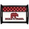 Lumberjack Plaid Black Wooden Tray - Small (Personalized)